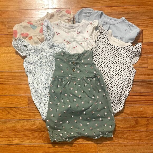 Girls 18 Month Romper 6-Piece Lot - Picture 1 of 13